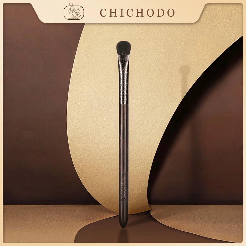 Кисть для макияжа CHICHODO, новинка 2021, роскошная серия из изделия из резного черного дерева шерсти животных, кисть для теней из козьей шерсти, косметические кисти и beauty-E107
