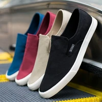 men casual canvas shoes new fashion sneakers fashion slip on vulcanize shoes flats breathable comfortable loafers promotion