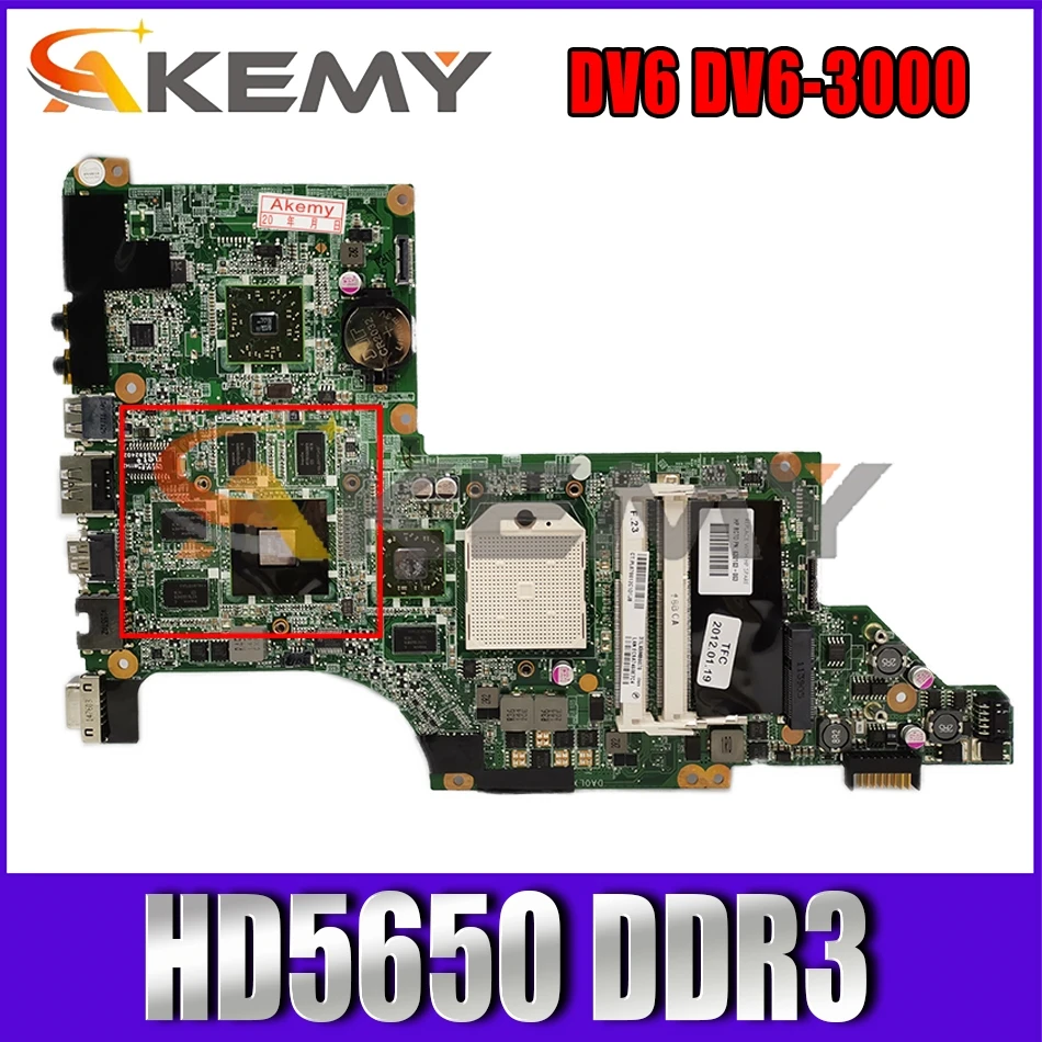 

603939-001 603939-501 595133-001 For HP Pavilion DV6 DV6-3000 HD5650 Laptop motherboard DA0LX8MB6D1 DDR3 Notebook Mainboard