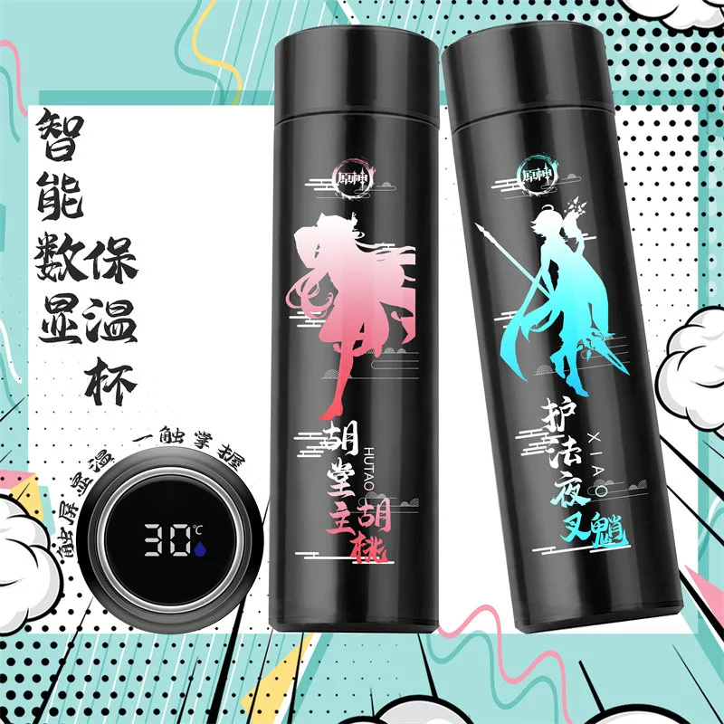 

Anime Genshin Impact Hu Tao Venti Zhongli Xiao Diluc Tartaglia Stainless Steel Vacuum Cup Thermos Cup Water Bottle Cup Gift