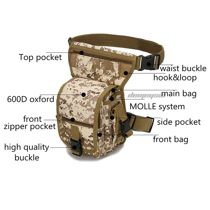 Tactical Outdoor Sport Leg Bag Military Hunting Pack Army Combat Multi-Purpose Camo Drop Thigh Pouch | Спорт и развлечения