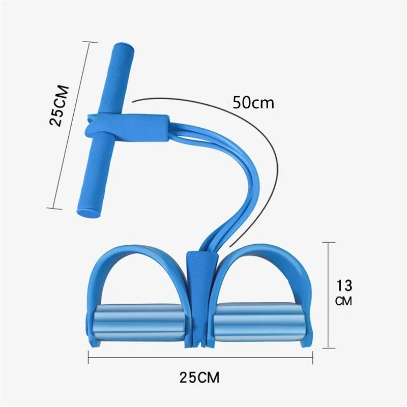 Четырехтрубчатые эластичные ленты для фитнеса латексный Педальный Тренажер ног