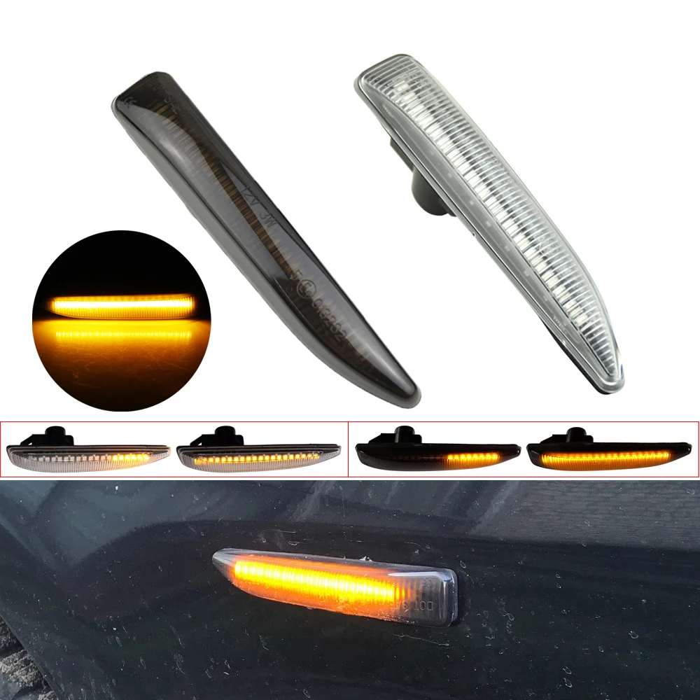 

2 Pieces LED Side Marker Light Dynamic Flowing Sequential Indicator Lamp Auto Turn Signal Light For BMW 7 Series E65 E66 E67 E68