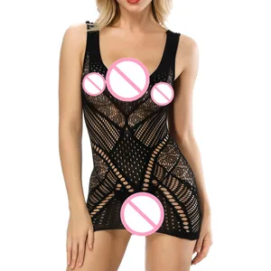 Женское сексуальное нижнее белье, прозрачные сетчатые боди, облегающее сексуальное нижнее белье, платье, женское черное Сетчатое эротическое нижнее белье # yl