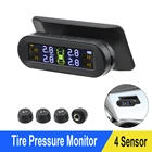 Система мониторинга давления в шинах TPMS, система контроля давления в шинах с 4 внешними датчиками и сигнализацией, экономия топлива на солнечной батарее