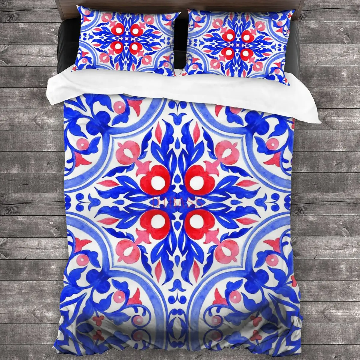 

Portuguese Azulejo Tiles. Gorgeous Patterns. Soft Microfiber Comforter Set with 2 Pillowcase, Quilt Cover With Zipper