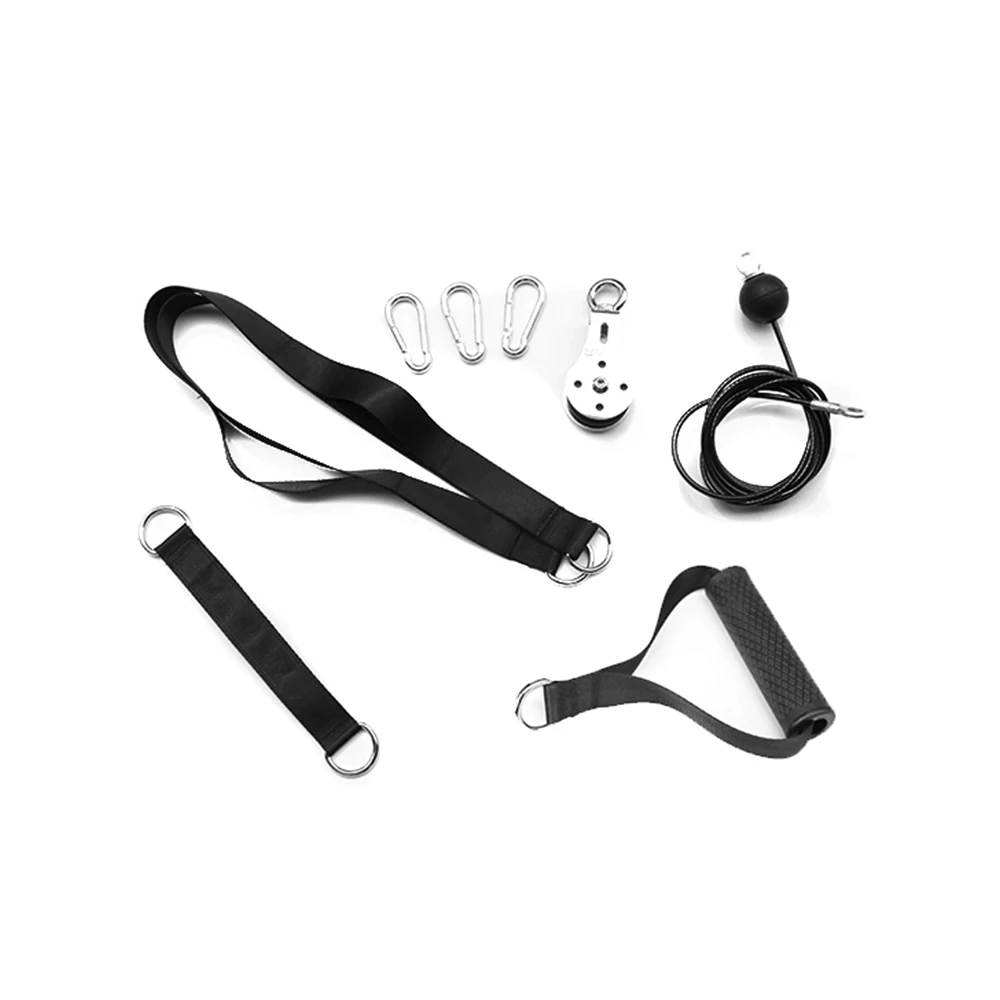 Fitness DIY Pulley Cable Machine Attachment System Arm Biceps Triceps Blaster Hand Strength Trainning Home Gym Workout Equipment | Спорт и