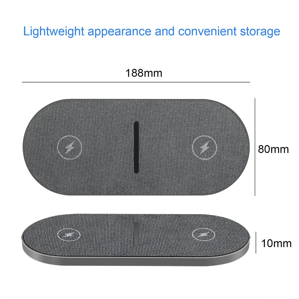 2 in 1 40W Wireless Charger for Samsung S21 S22 20W Dual Seat Fast Charging Pad for iPhone 14 13 12 11 Pro Max XR XS X 8 Plus