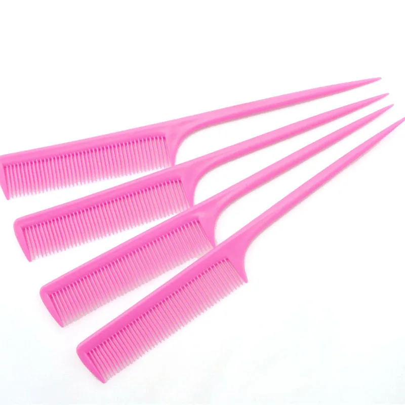 

1Pcs colorful Plastic Hair Comb Anti-static Fine tooth comb Partition Hair Comb Hairstyle Styling Tool dropship wholesale TXTB1