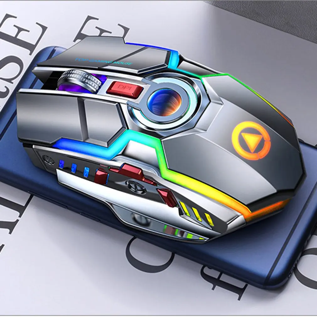 

Wireless Gaming Mouse Rechargeable 2.4G Silent 1600DPI Ergonomic 7 Buttons LED Backlight USB Optical Mouse Gamer For PC/Laptop