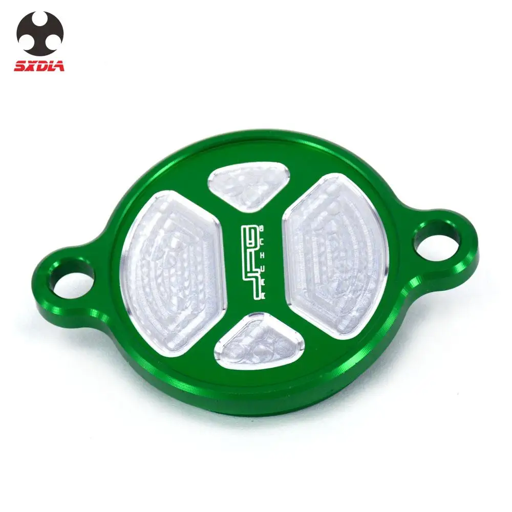 Мотоцикл CNC Заготовка синий моторный Масляный Фильтр Крышка колпачок для KAWASAKI