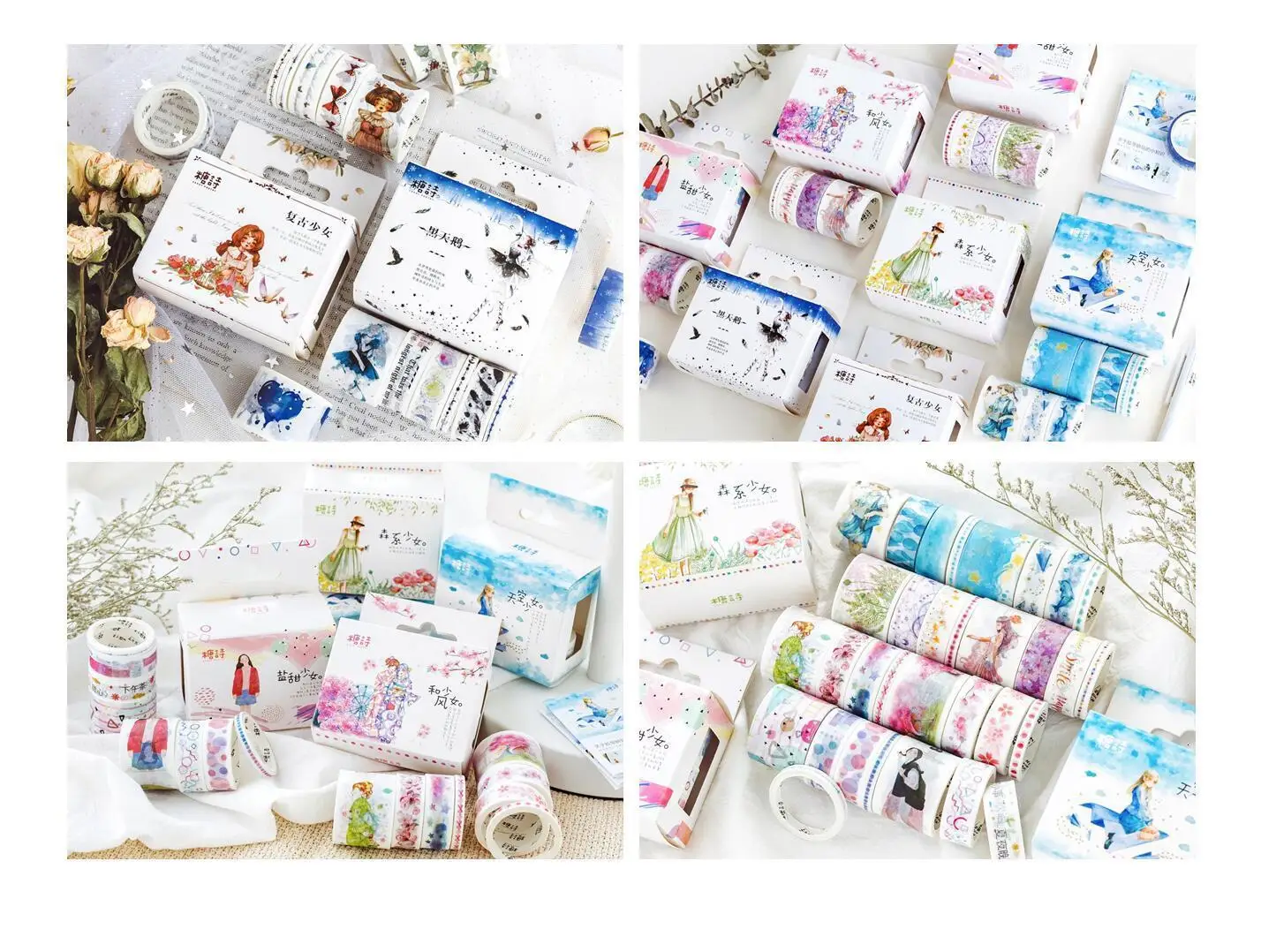 8 шт./лот Красочные DIY лента для декорации Washi Скрапбукинг клейкую ленту наклейки Скрапбукинг Washitape стиральная лента 024033