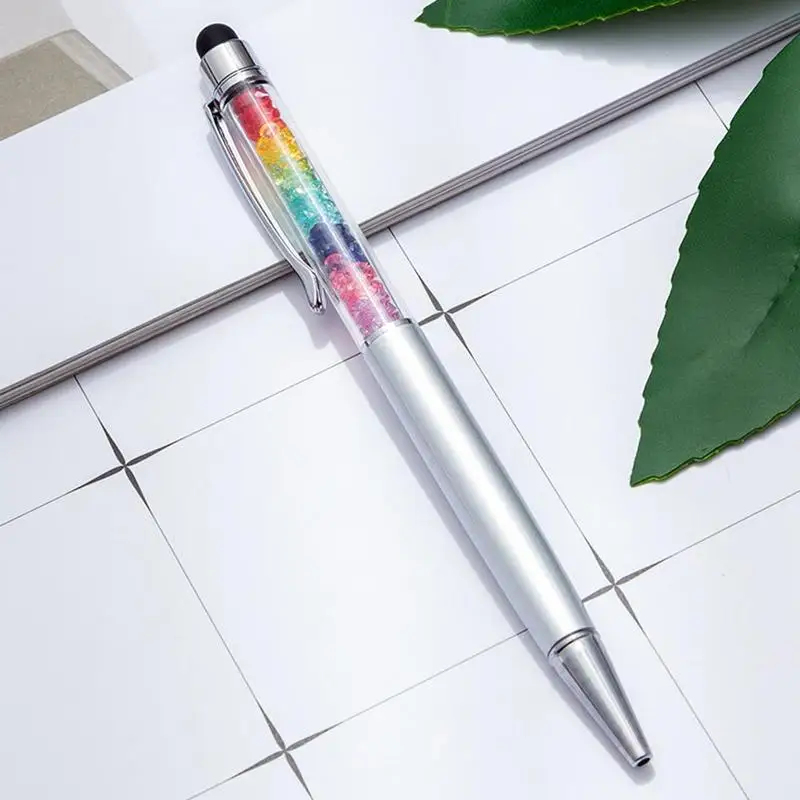 

Metal Ballpoint Pen Stainless Steel Business Office Pen Crystal Medium Ballpoint Ball Point Stationery Pen Nib Supplies V6Q9