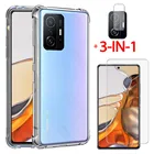 Противоударный прозрачный чехол Mi11T Pro, стеклянный чехол для телефона Mi 11 T Pro tpro 5G Xiomi 11 T Pro, мягкий силиконовый чехол для Xiaomi 11 T Pro, чехлы