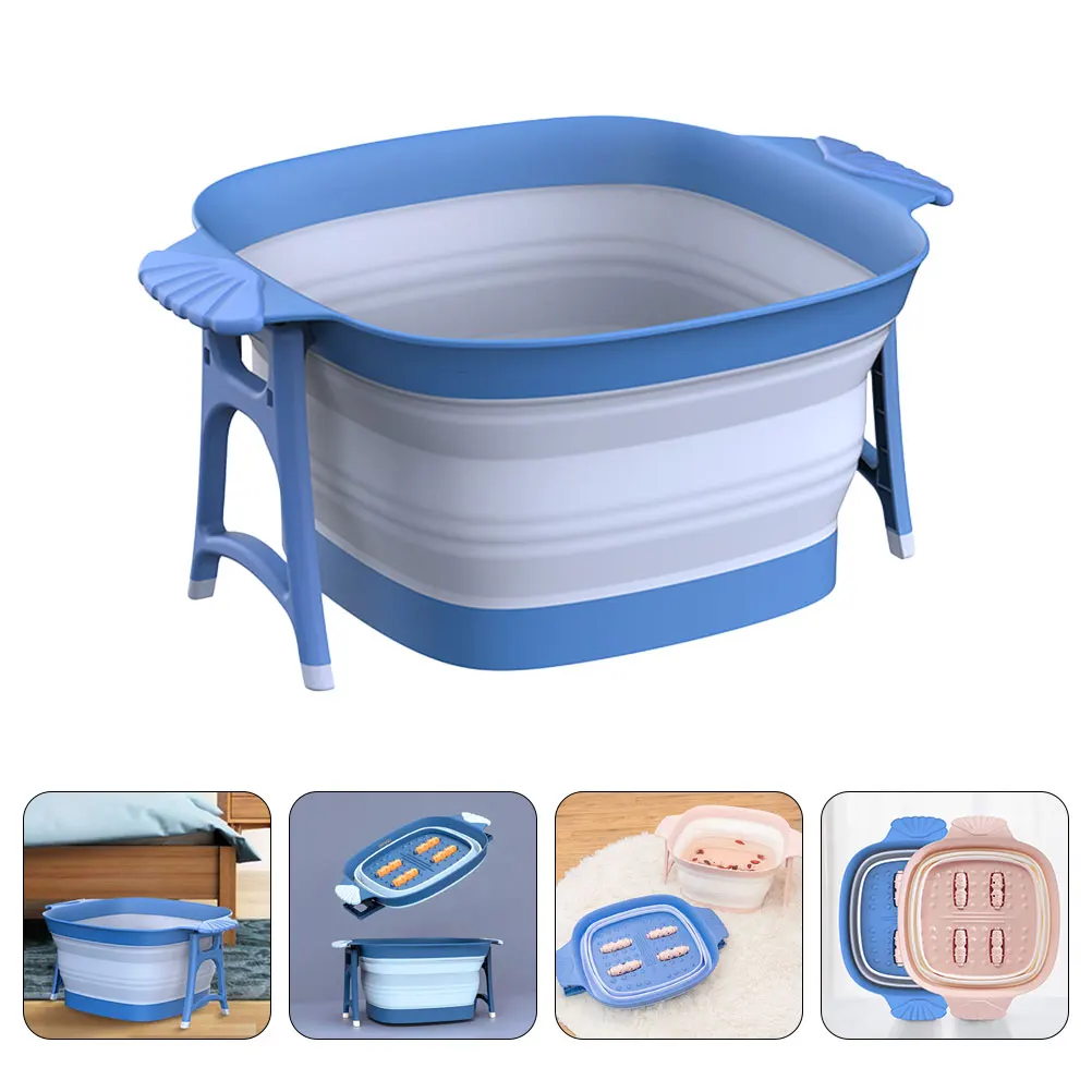 

1Pc Exquisite Durable Practical Foldable Convenient Massaging Foot Basin for Family