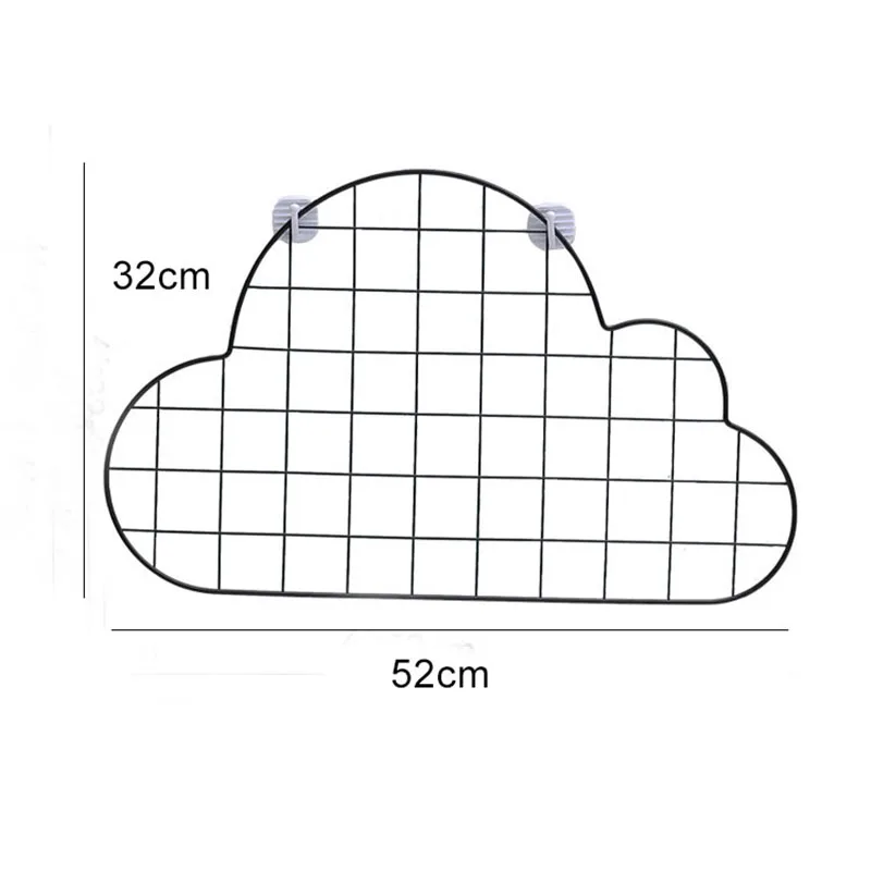 Облачная форма железная сетка настенная полка DIY Фото подвесная стойка ключ