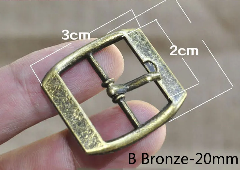 BBronze-20mm Meetee 5/10 шт. ID20mm металлический штырь пряжки ремня сумки ремень слайдер регулятор крючка индивидуальные заказы декоративная пряжка кожа аппаратных аксессуары для ванной комнаты - Цвет: BBronze-20mm