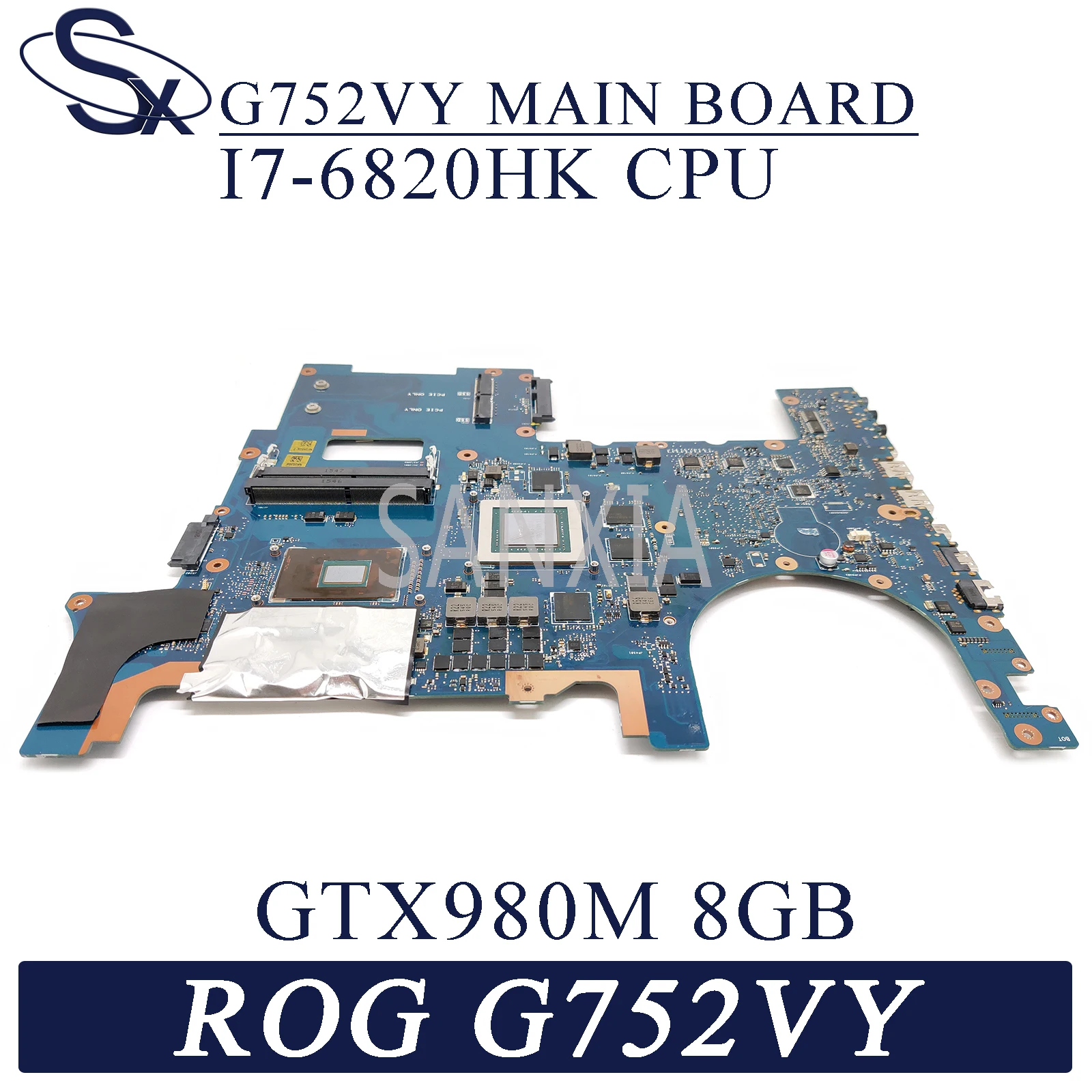 KEFU G752VY материнская плата для ноутбука ASUS ROG G752VT G752VL GFX72V G752V оригинальная I7 6820HK GTX980M