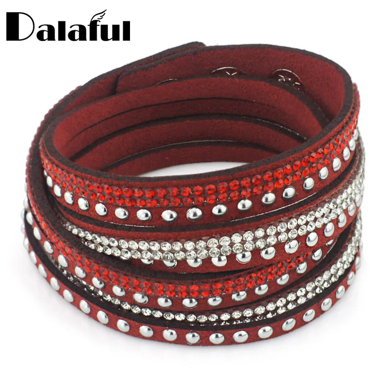 Женский кожаный браслет с двойным плетением летние браслеты бусинами из