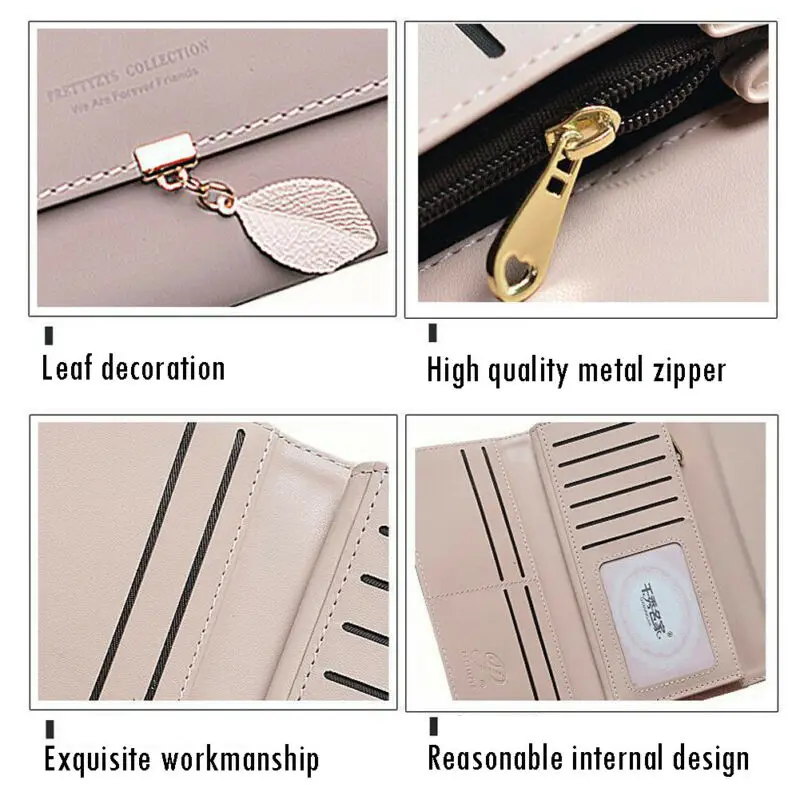 

2019Fashion Women Long Wallet Clutch Large Capacity Card Holder Coin Purse Female Phone Bag Brand PU Leather New Designer Wallet