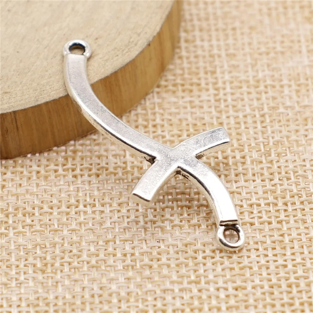 

Соединительные подвески для бижутерии, античное посеребренное покрытие под античную бронзу, 10 шт., 45 х20 мм