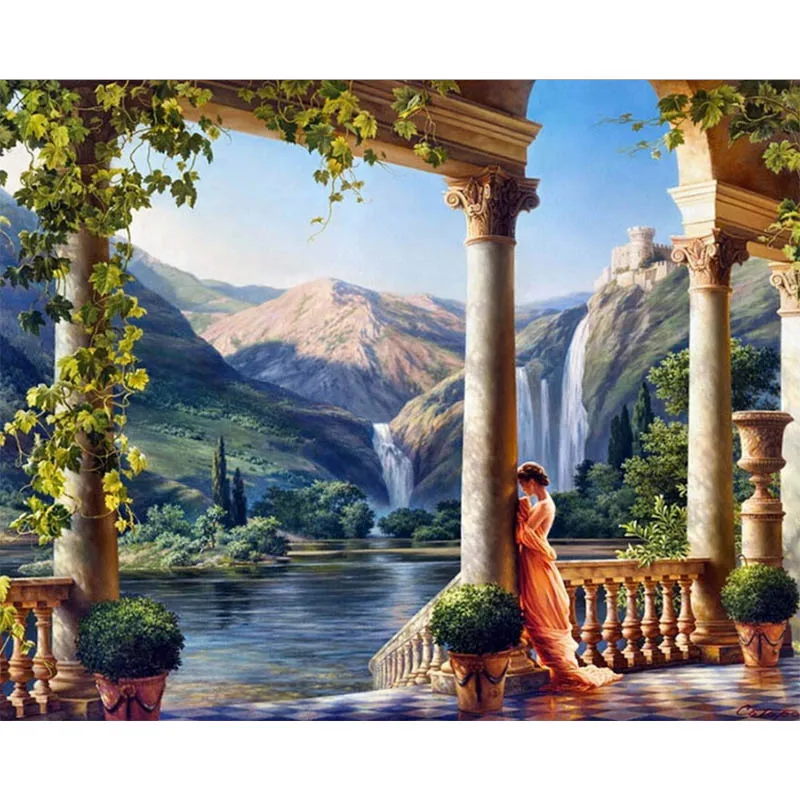 

DIY Landscape Full Square Drill Diamond Painting Colorful Handmade Cross Stitch Kits Embroidery Mosaic Home Room Wall Decor
