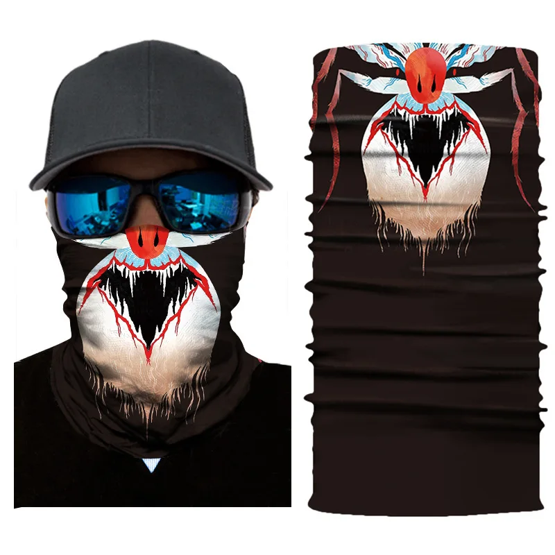 

NISIVEY Joker Magic Summer Scarf Sunscreen Clown Male Scarf Fishing Cycling Leash Pipe Thin Seamless Headband 3D Bandana