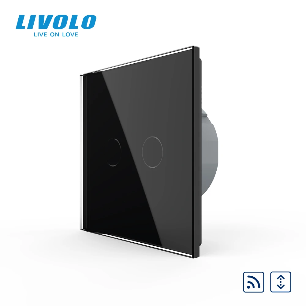 Сенсорный выключатель Livolo из закаленного стекла стандарт ЕС 220 ~ 250 В перем. Тока