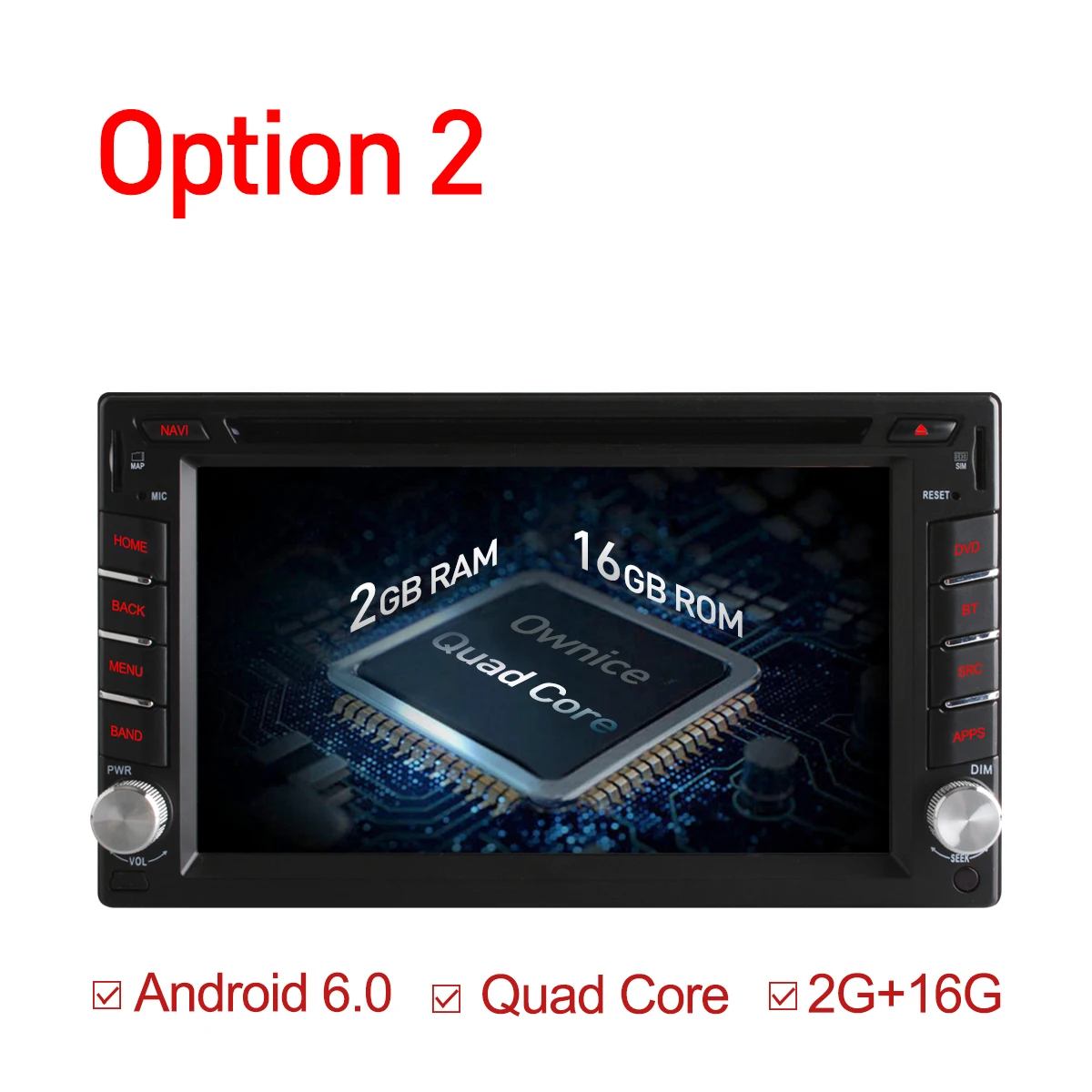 Автомобильный dvd плеер Ownice C500 Android 6 0 8 ядер 2 Гб ОЗУ din GPS Navi универсальный