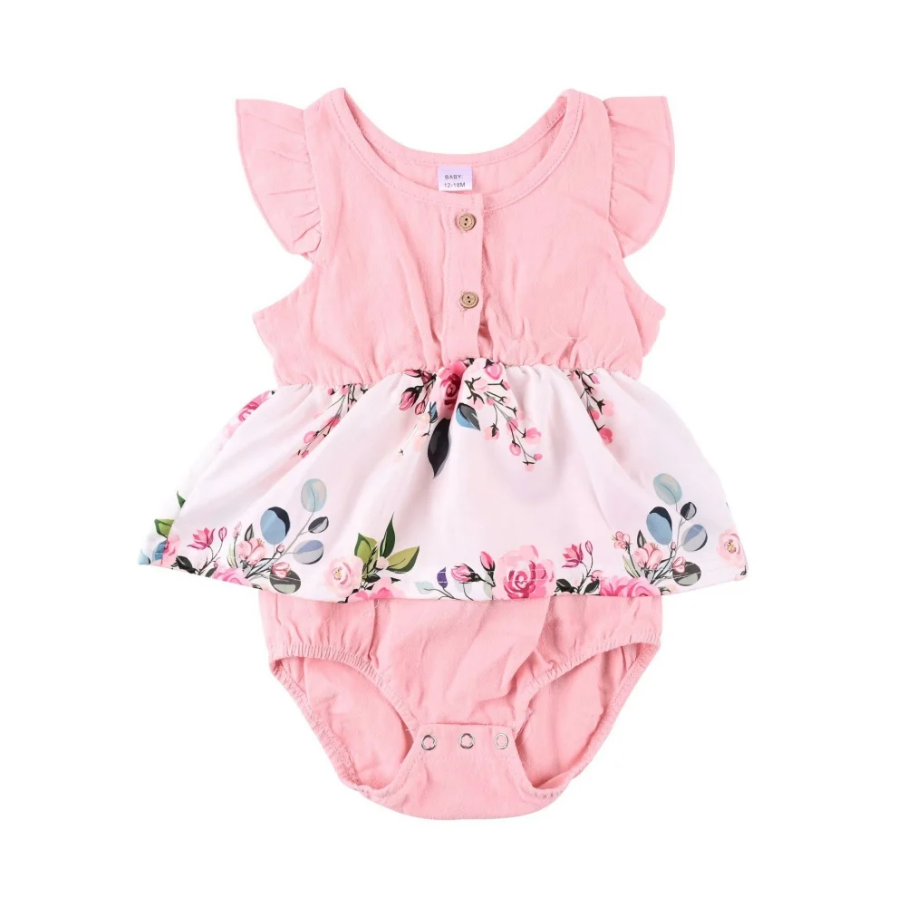 

Baywell Family Matching Clothes Summer Mommy Baby Kids Girls Floral Print Patchwork Sleeveless Dress Mother Daughter Dresses