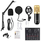 Микрофон BM 800 для студийной записи bm800, конденсаторный микрофон для компьютера с фантомным питанием, семейный микрофон для караоке, звуковая карта