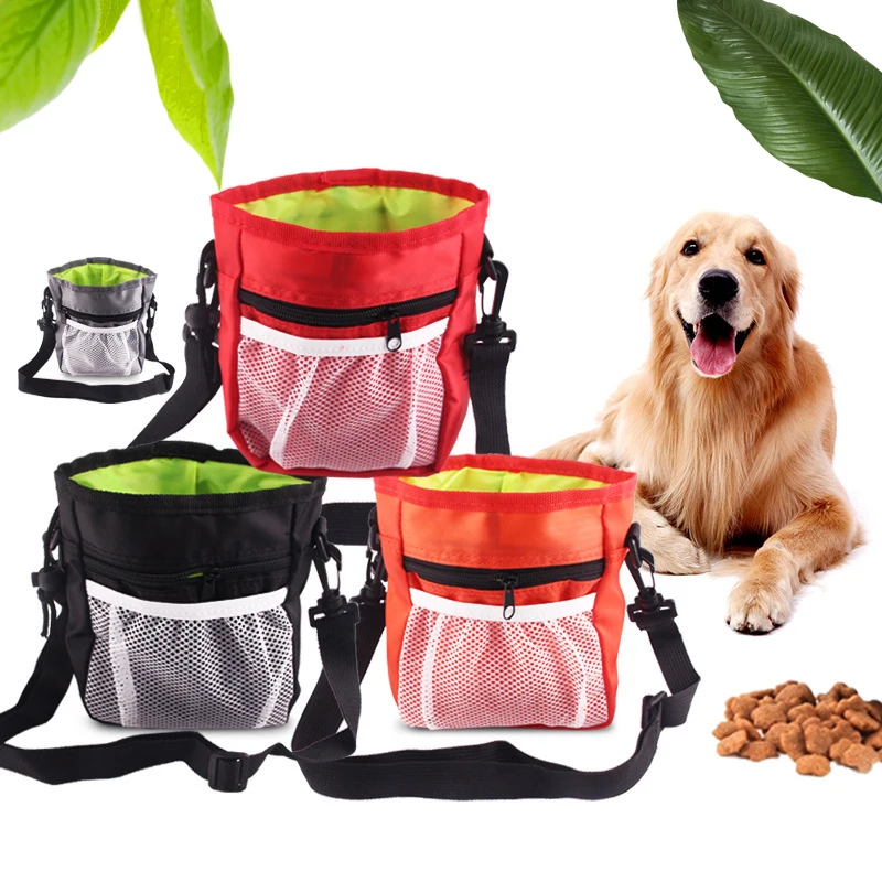 Pet Dog Treat Training Pouch Puppy Snack Bag Storage Holder Dispenser 3 Ways To Wear New Large Feed Bait Belt product | Дом и сад