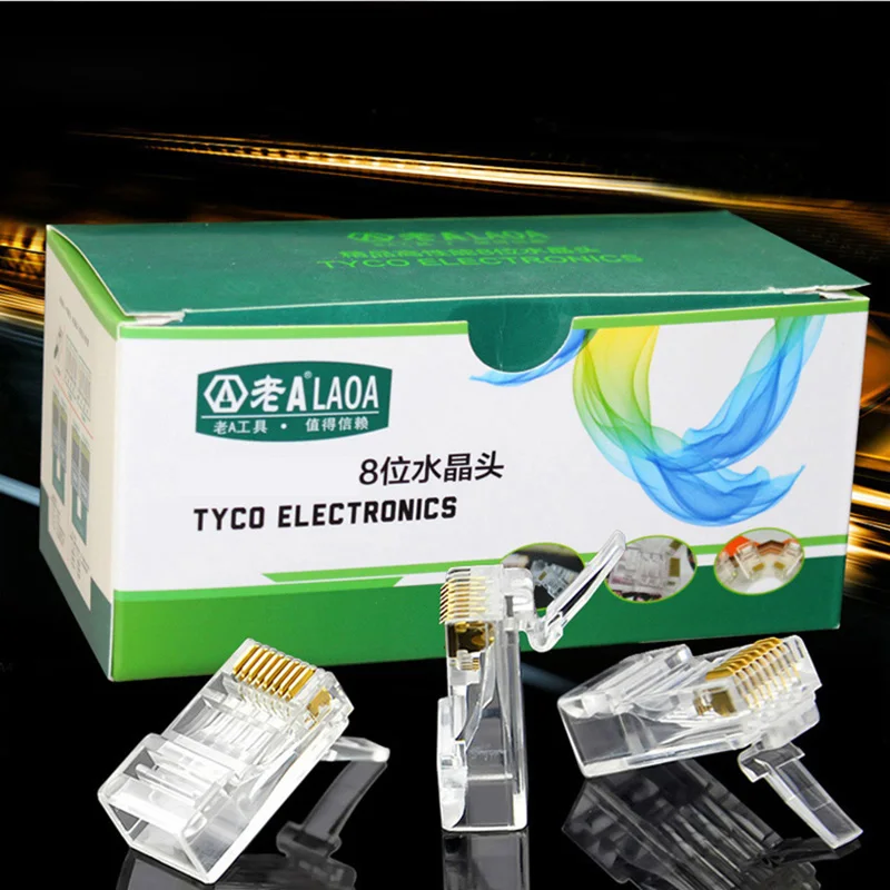 Сетевой штекер LAOA RJ45 8P8C сетевой Кабельный разъем 50 шт./100 шт.|connector rj45|connector rj45