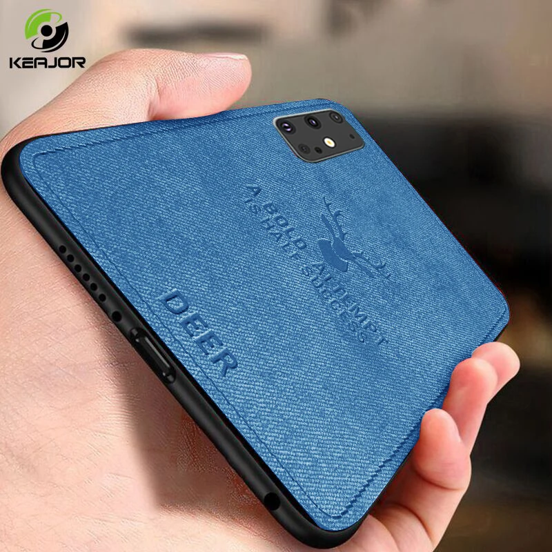 Чехол для телефона Samsung Galaxy S20 Plus классический тканевый бампер из ТПУ чехол S 20