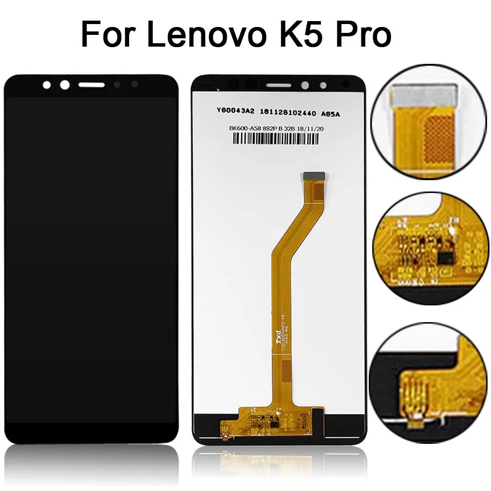 5 99 &quotпротестированный дисплей для Lenovo K5 Pro ЖК сенсорный экран дигитайзер в сборе