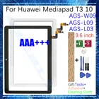 Новый сенсорный экран 9,6 дюйма для Huawei Mediapad T3 10 AGS-W09 L03 L09, ЖК Внешний дигитайзер, сменная Передняя стеклянная панель