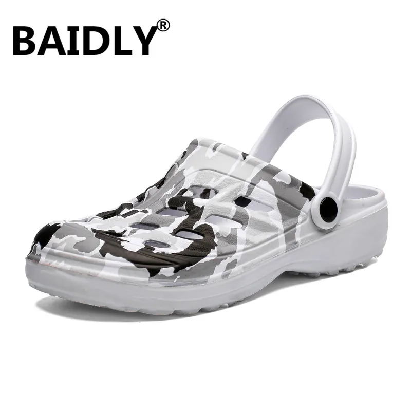 Сандалии желе мужские дышащие для сада и пляжа Повседневная Уличная обувь тапки