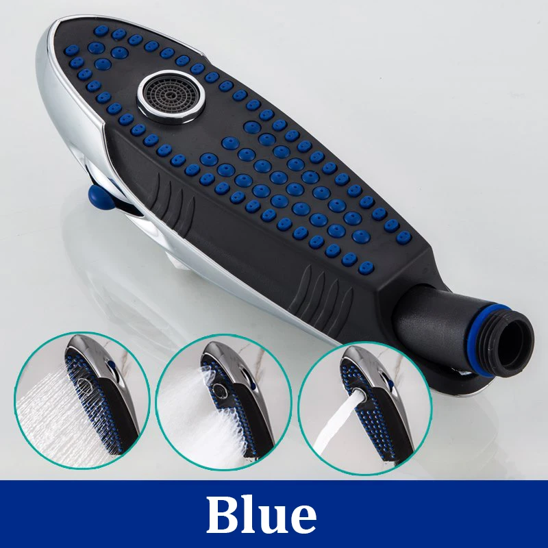 Blue IIBizza душевая головка многофункциональная Гальваническая ABS дождевая душевая ванная, насадка для душа Bionic Dolphin дизайн B001 - Цвет: Blue