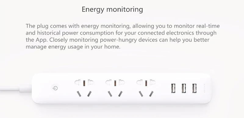 Xiaomi Mi дома wifi интеллектуальная розетка бытовой удлинитель плата питания USB быстрая зарядка 2500 Вт 10A 250 В