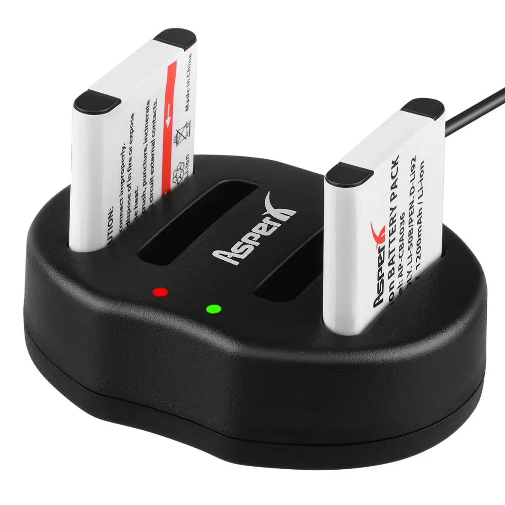 Батарея для фотоаппарата AsperX 2pc 1200mAh Li-50B Li 50B D LI92 Li-Ion Olympus 1020 1010 1030 Pentax X70 + зарядное