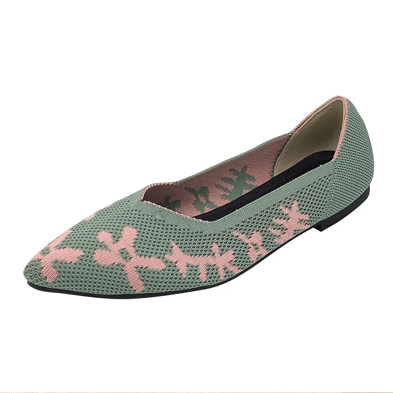 

The Princess Same Shoes for Women Flats 2021 New Weave Geometric Pattern Single Flats Shoes for Women Zapatos De Mujer