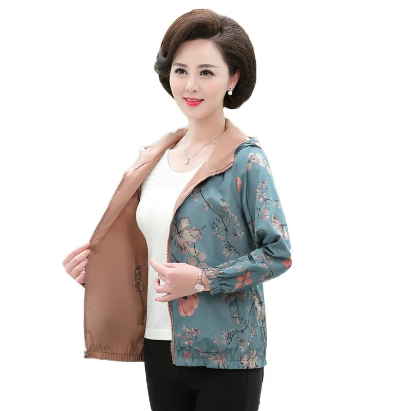 Куртка женская двухсторонняя тонкий кардиган верхняя одежда для мам среднего