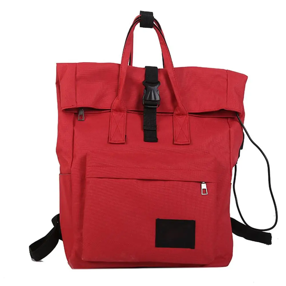 Женский Мужской Повседневный квадратный рюкзак на молнии для ноутбука школьная