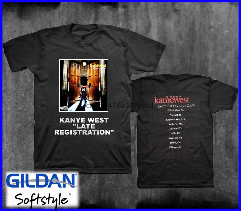 Новая футболка Kanye West Late Registration 2006 Us Touch The Sky Tour | Мужская одежда