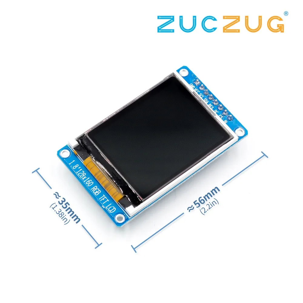 TFT Display 0.96/1.44/1.8 inch IPS 7P SPI HD 65K Full Color LCD Module ST7735 Drive IC 80*160 (Not OLED) For Arduino | Электронные