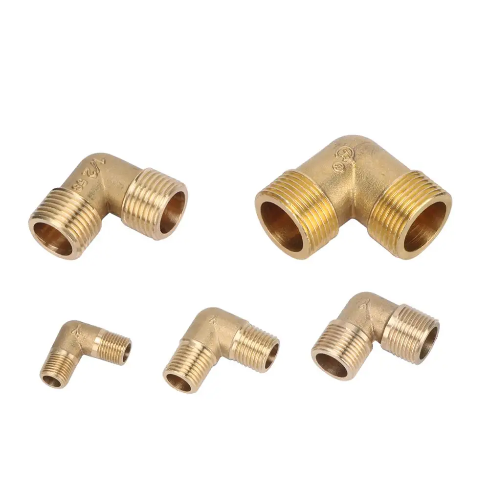 Латунный трубный фитинг адаптер 90 градусов 1/8 &quot1/4&quot 3/8 &quot1/2&quot 3/4 &quotBSP локоть