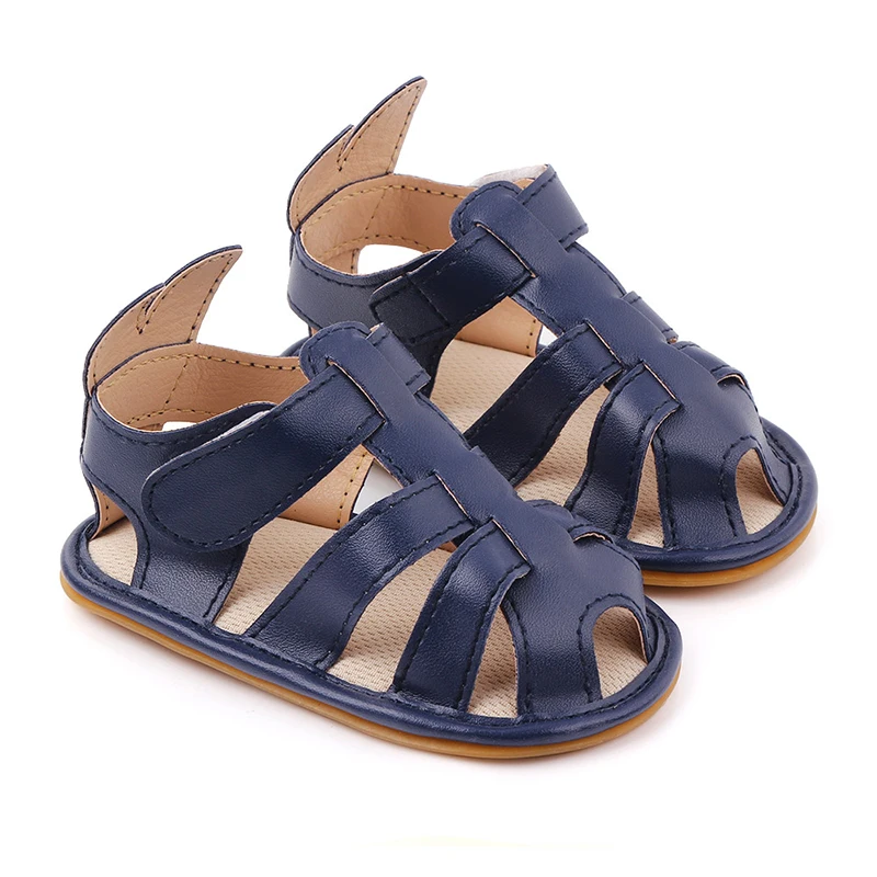 

Hollow 0-18M Baby Boy Sandals Breathable Summer Toddler Soft Sole Anti-Slip Shoes Baby Boy Sandals PU Shoes