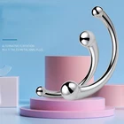 Двухсторонняя палочка из нержавеющей стали для массажа точки G, чистый металлический пенис P-Spot, фаллоимитатор, секс-игрушка для женщин и мужчин
