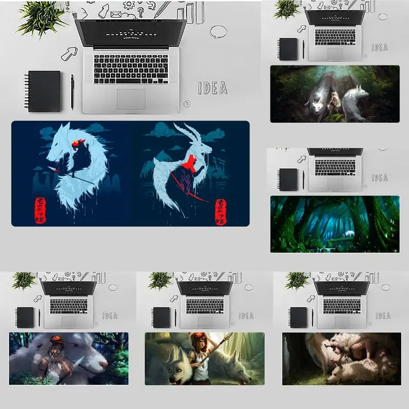 

Anime Princess Mononoke Customized MousePads Computer Laptop Anime Mouse Mat X XL XXL Non-slip Cushion Thickness 2mm