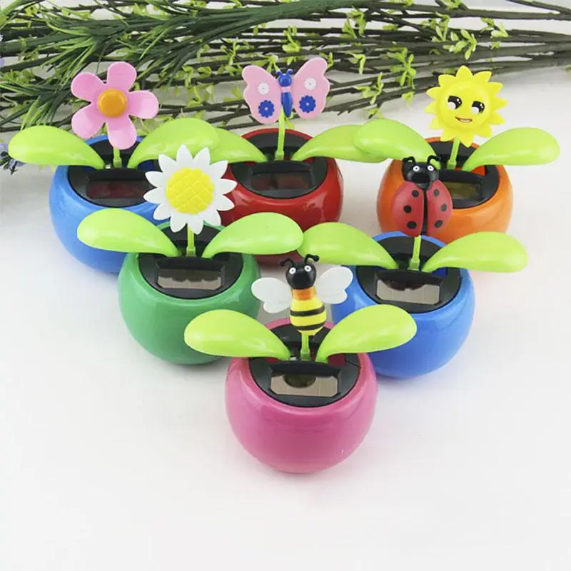 

1pcs Random Model Solar Energy Automatic Swing Sunflower Home Lovely Ornaments Shaped Accessories M1k6